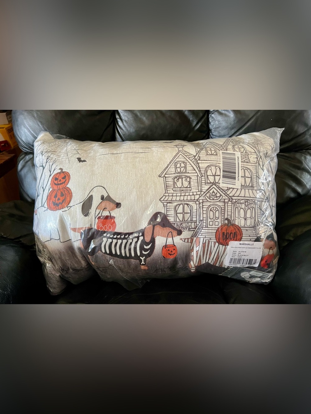 NEW Halloween Dachshund Pillow Costume Party Dog 16" x 24" Pillow NWT